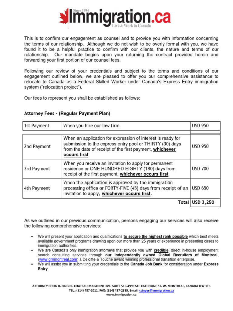 Canadian Immigration Plan | PDF | Credit Card | Lawyer