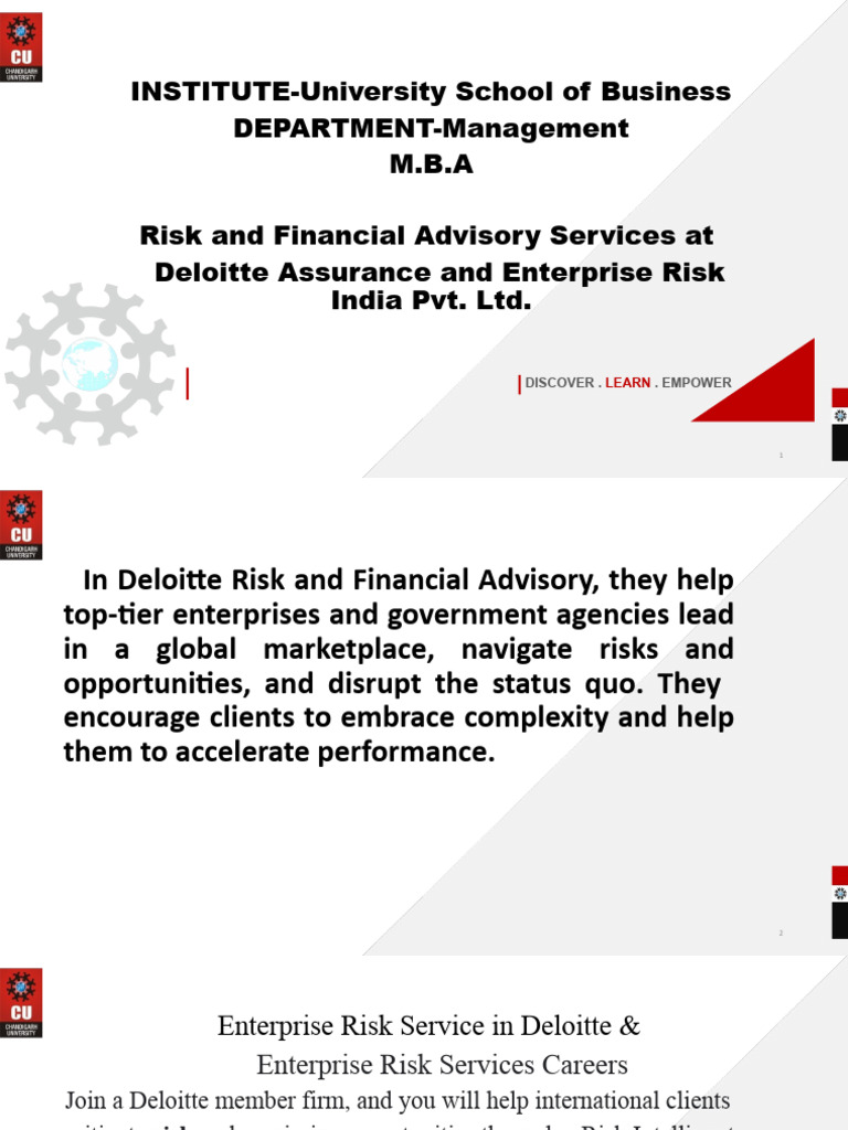Deloitte | PDF | Risk | Mergers And Acquisitions