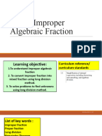 L2 - Improper To Mixed Algebraic Fraction