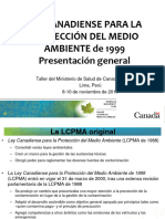 Overview of The Canadian Environmental Protection Act Nov 2016 Spanish