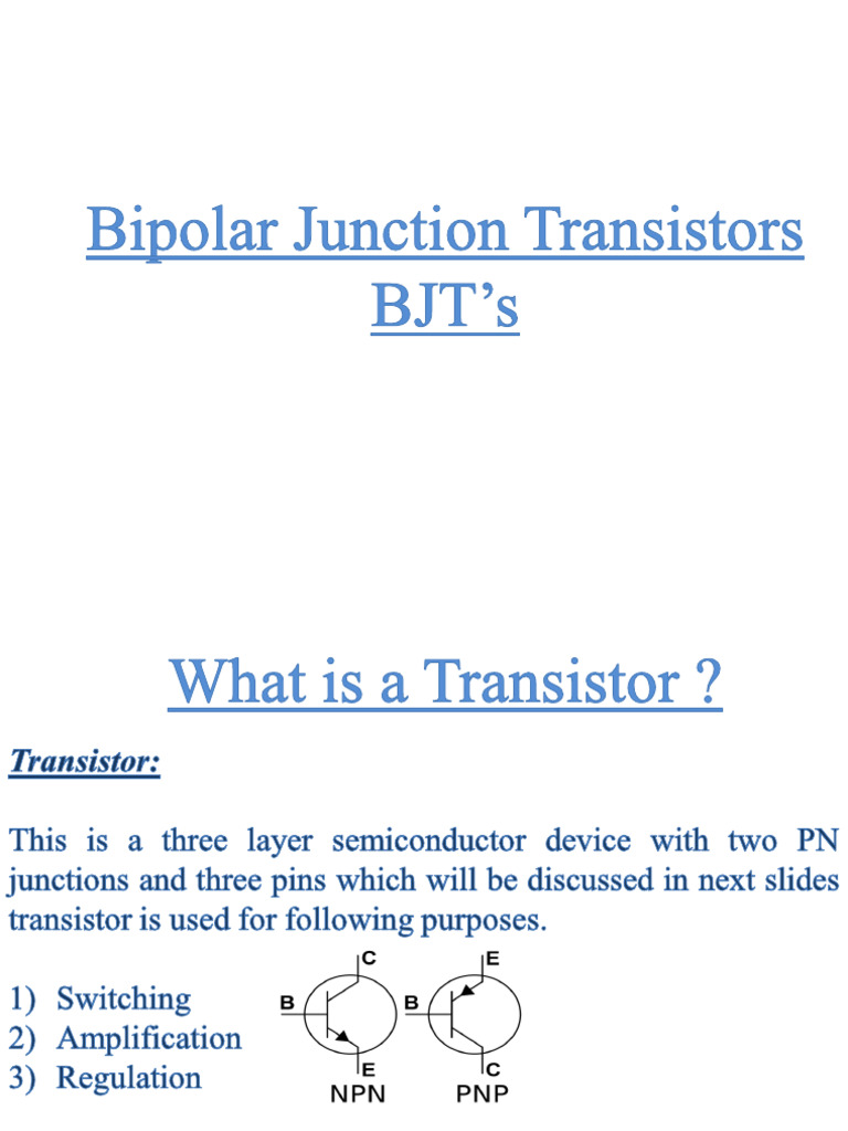 Lecture 131 {Bipolar Junction Transistors BJTs} PDF