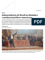 Independência Do Brasil Na Dinâmica Constitucional Ibero-Americana - Ensaio - PÚBLICO