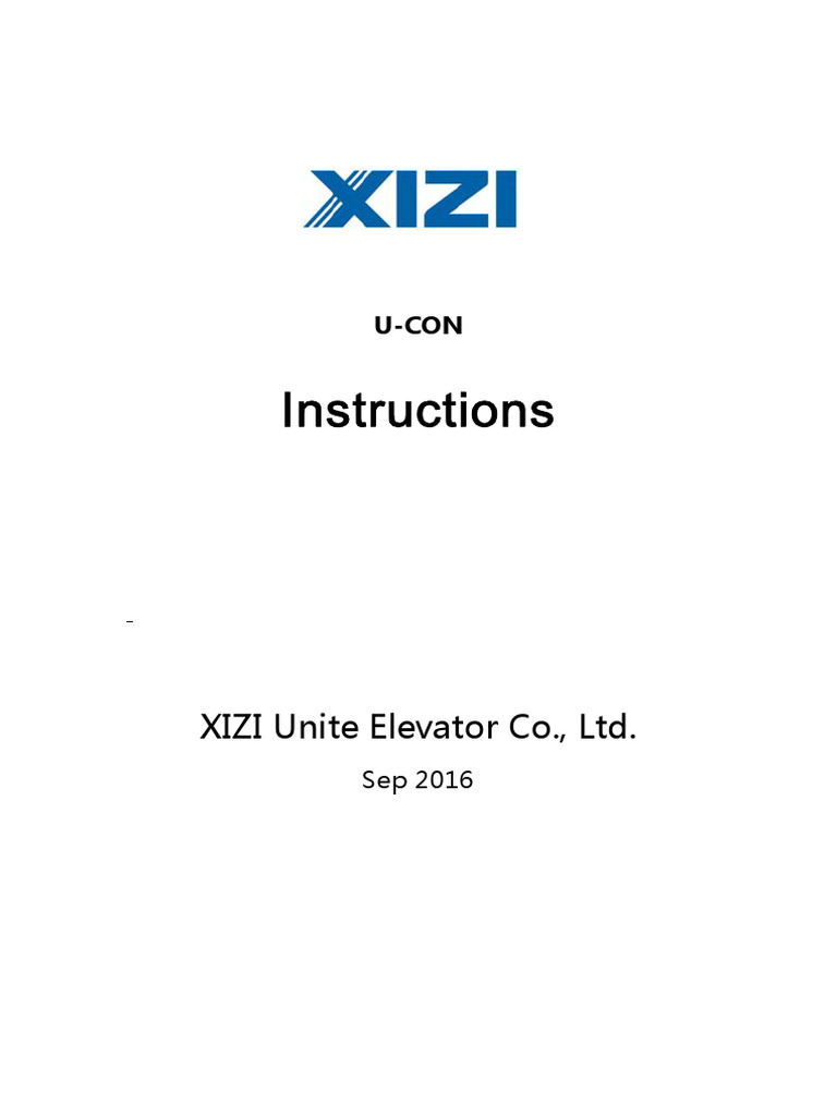 XIZI Smart Elevator Manual Instructions | PDF | Elevator | Electrical ...