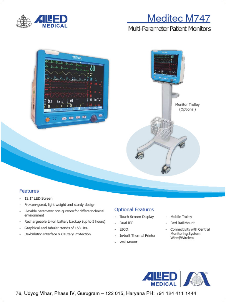 Meditec M747 Multi-Parameter Monitor | PDF