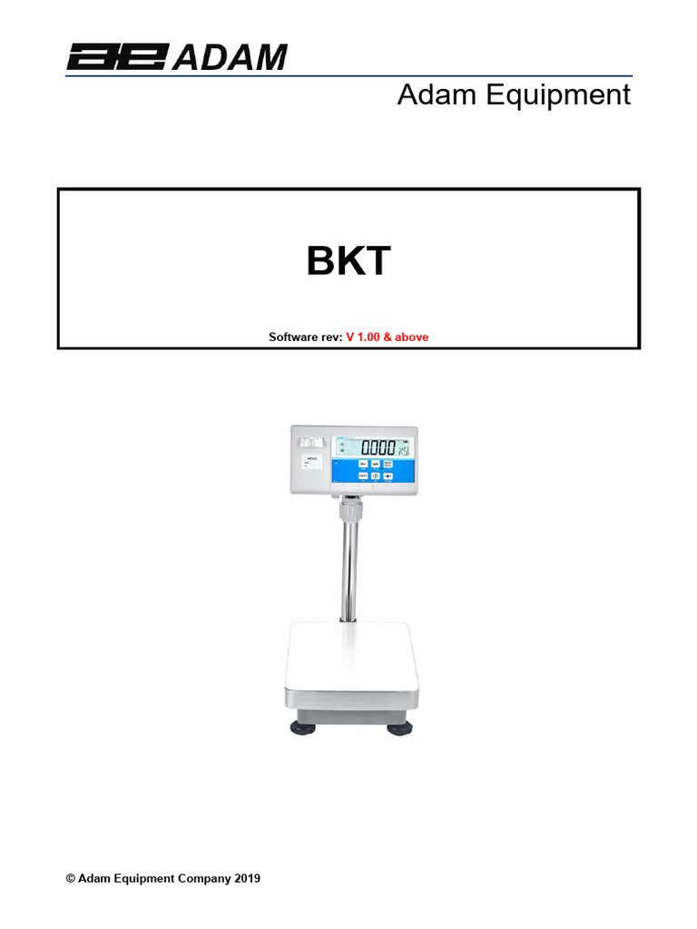 BKT Series Weighing Scale Guide | PDF | Barcode | Qr Code