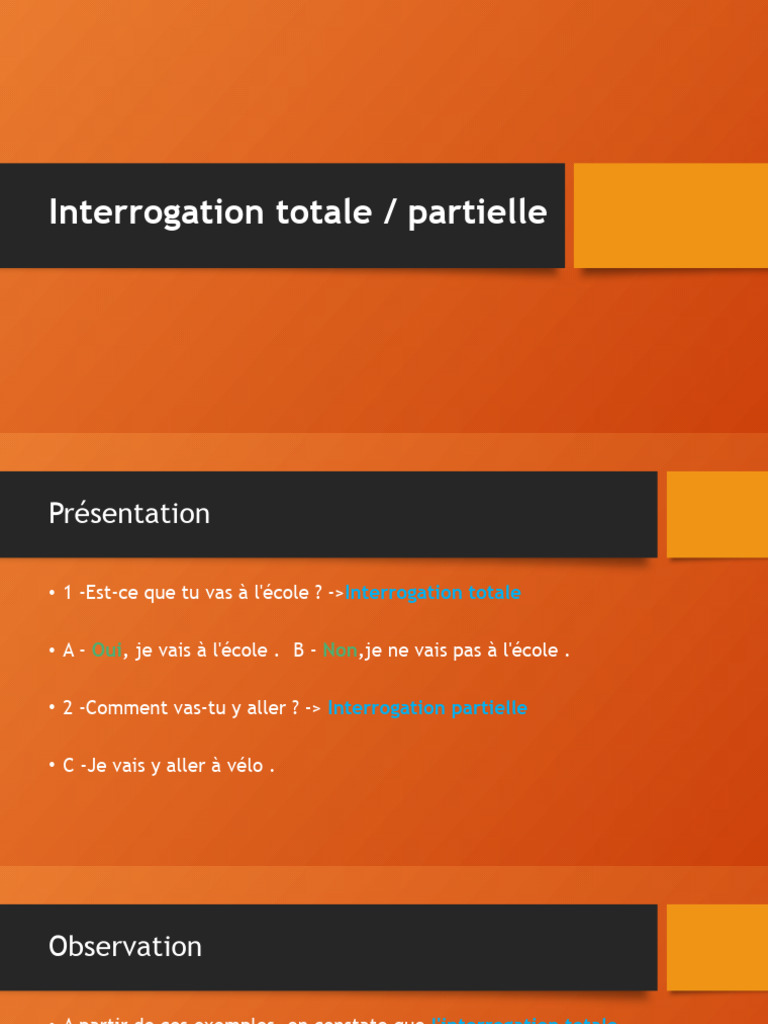 Exercice De Grammaire : Interrogation Totale Ou Partielle – CZHQM
