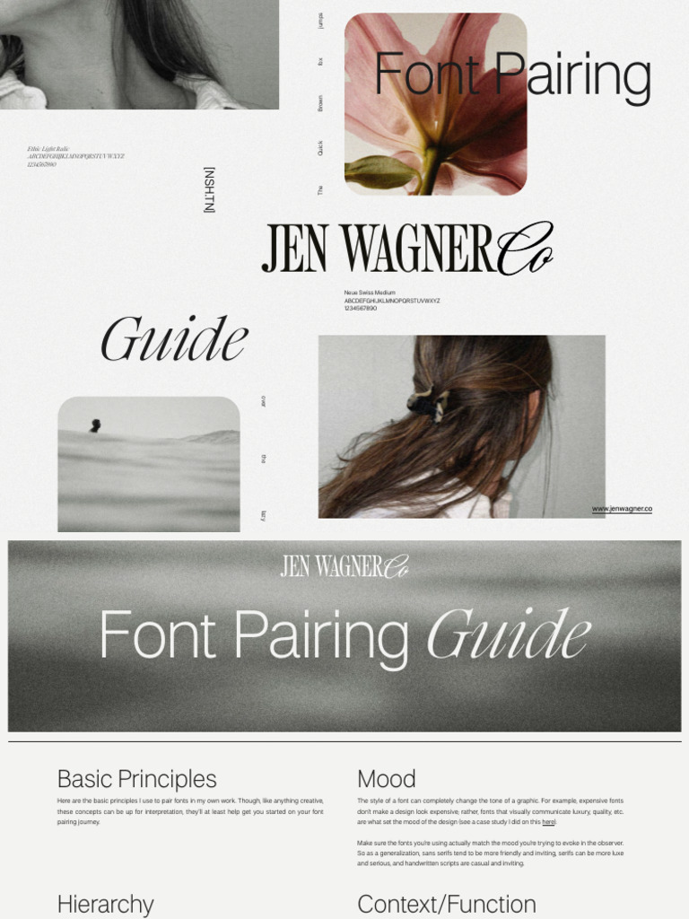 Font Pairing Guide: Principles & Examples | PDF | Typefaces | Written ...