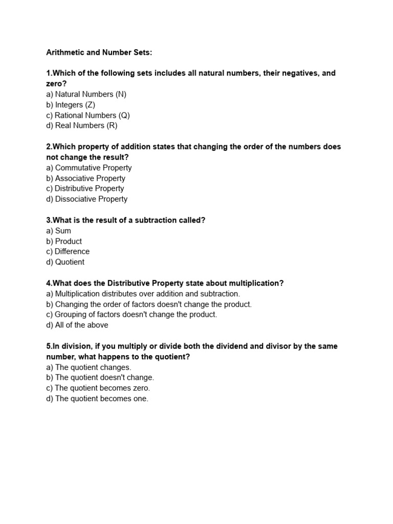 All Number Sets