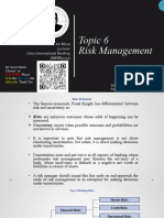 Topic 6 Risk Management