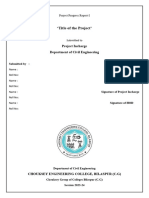 Project Progress Report Format