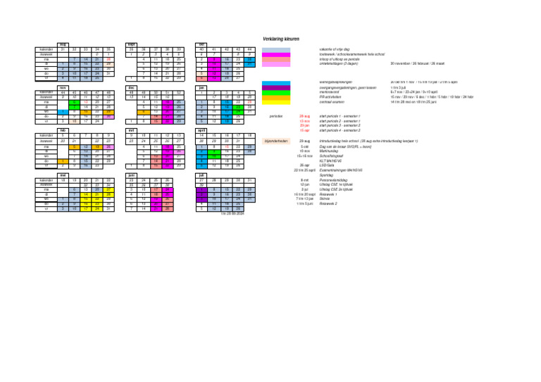 Uitgeschreven Jaarplanning SMC Schooljaar 2023-2024 | PDF