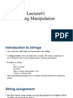 Lecture#1 String Manipulation