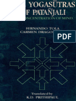 Yoga Sutras of Patanjali on Concentration of Mind Fernando Tola