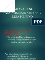 Kakayahang Pangkomunikatibo NG Mga Pilipino