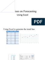 Exercises On Forecasting Using Excel