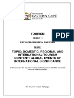 GR 12 - Tourism - Term 1 - Global Events of International Significance - Revision Question Answers - Ecdoe