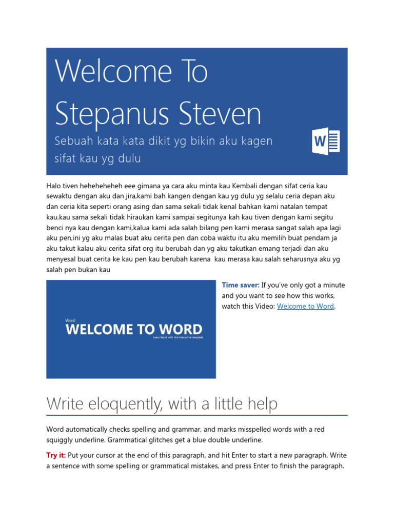 Welcome To Stepanus Steven | PDF