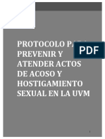 Protocolo para La Atencion de Casos de Acoso Sexual en UVM VF