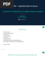 Lecture 5 - Lifecycle of A Data Science Project