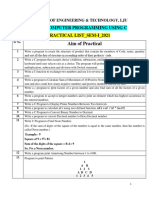 C Ipe Practicals List