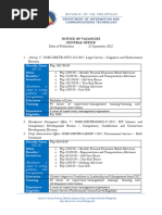 Notice of Vacancies 22 September 2022