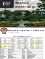 Timetable Ii Semester 2023 - 24