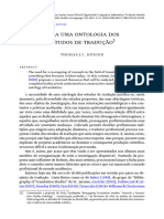 Para Uma Ontologia Dos Estudos de Tradução THOMAS J.C. HÜSGEN