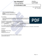 Remittance Confirmation Letter