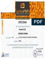 premiul III Lumina Math cls VI