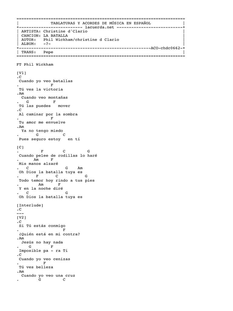 Letra y acordes de 