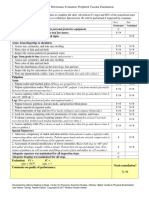 Peripheral Vascular Exam Detailed Skill Sheet