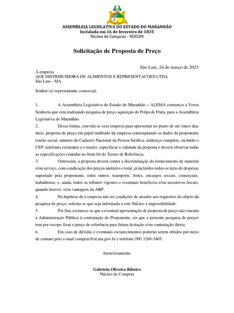 carta-de-solicita-o-age-distribuidora-de-alimentos-e-representacoes