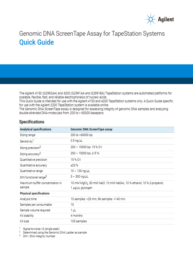 Manual TapeStation. GDNA_QuickGuide PDF