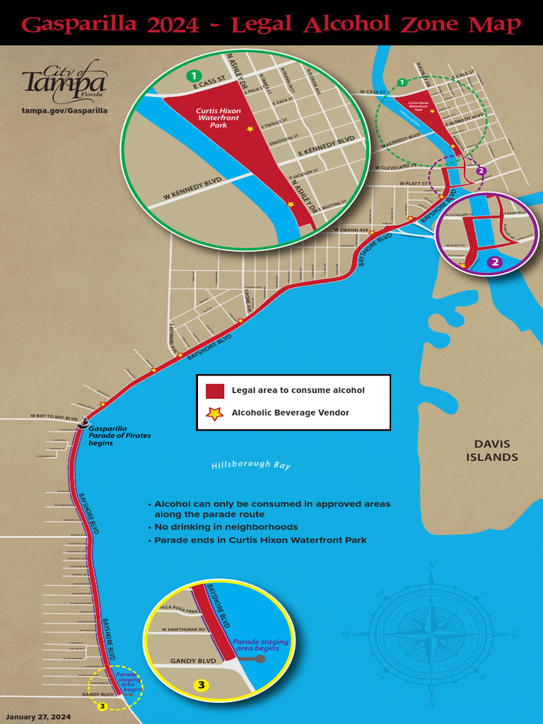 Gasparilla Wet Zone Map 2024 PDF
