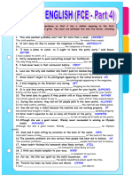 Use of English Fce Part 4 Transformations 2