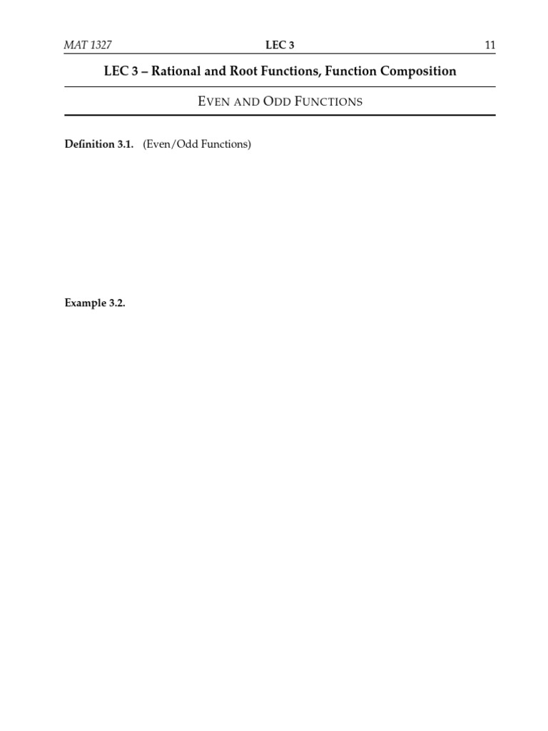 MAT 1327 Lecture 3 | PDF
