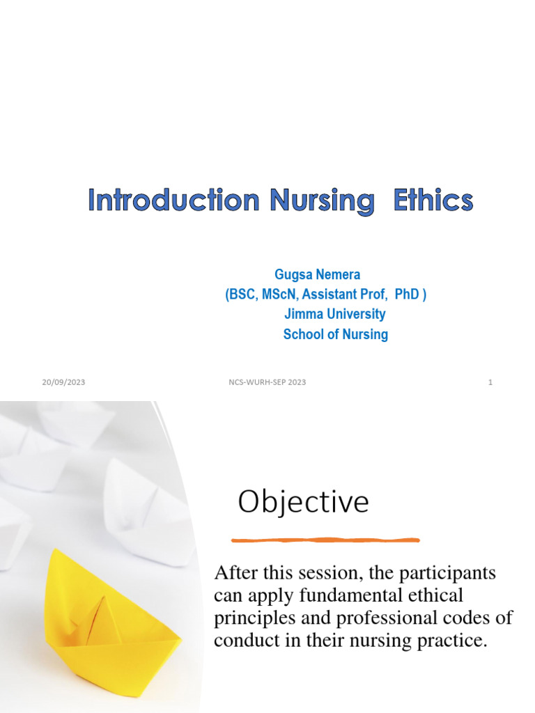 Introduction to Nursing Ethics | PDF | Morality | Informed Consent