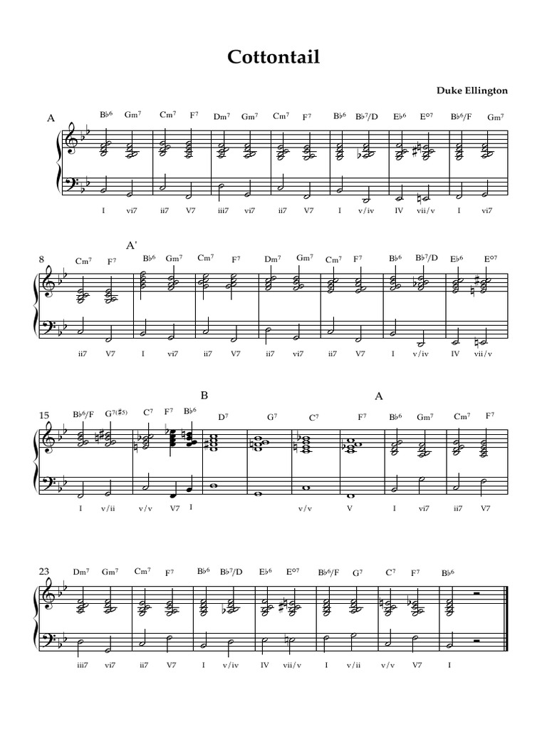 Cottontail - Duke Ellington LZ | PDF
