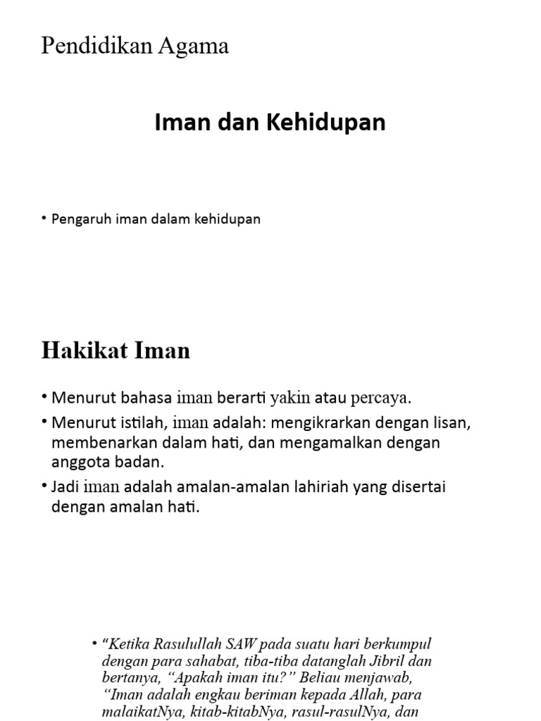 Hakikat dan Ciri Iman dalam Islam | PDF | Agama & Spiritualitas