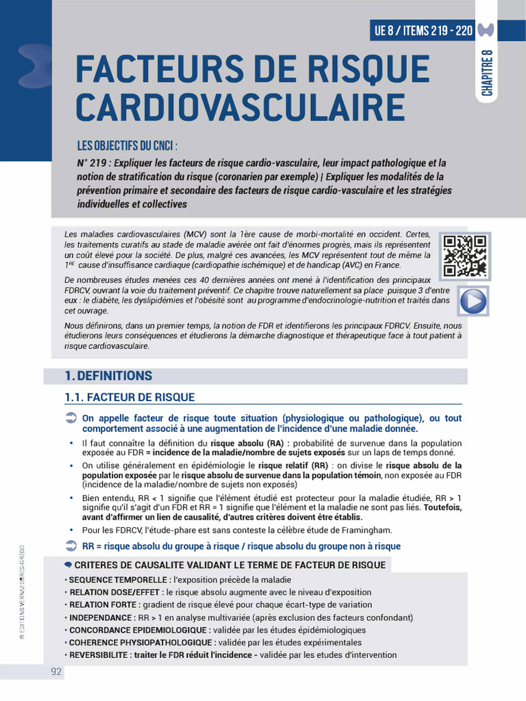 Item 219 Et 220 Facteurs de Risque Cardiovasculaire - iKB Endocrino 18 ...