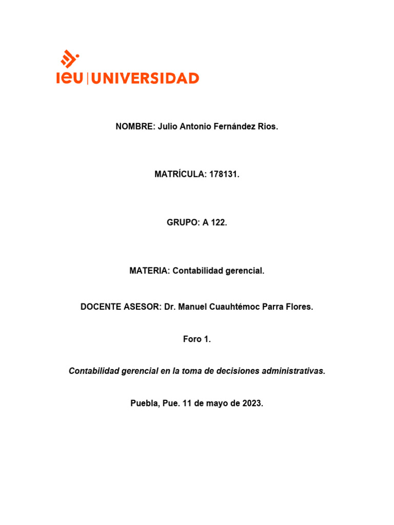 Contabilidad Gerencial y Toma de Decisiones | PDF | Contabilidad | Business