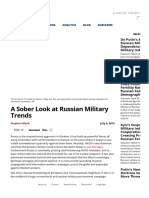 A Sober Look at Russian Military Trends - The Interpreter (Russia, Putin, Ukraine, Nato) Putin Is A Nationalist and The Globalists Are Pissed Off