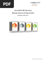 ColorGATE RIP-Software Release Notes 8.00 Build 5055