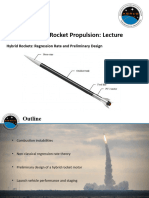 Lecture - Hybrid Rockets - Regression Rate and Preliminary Design