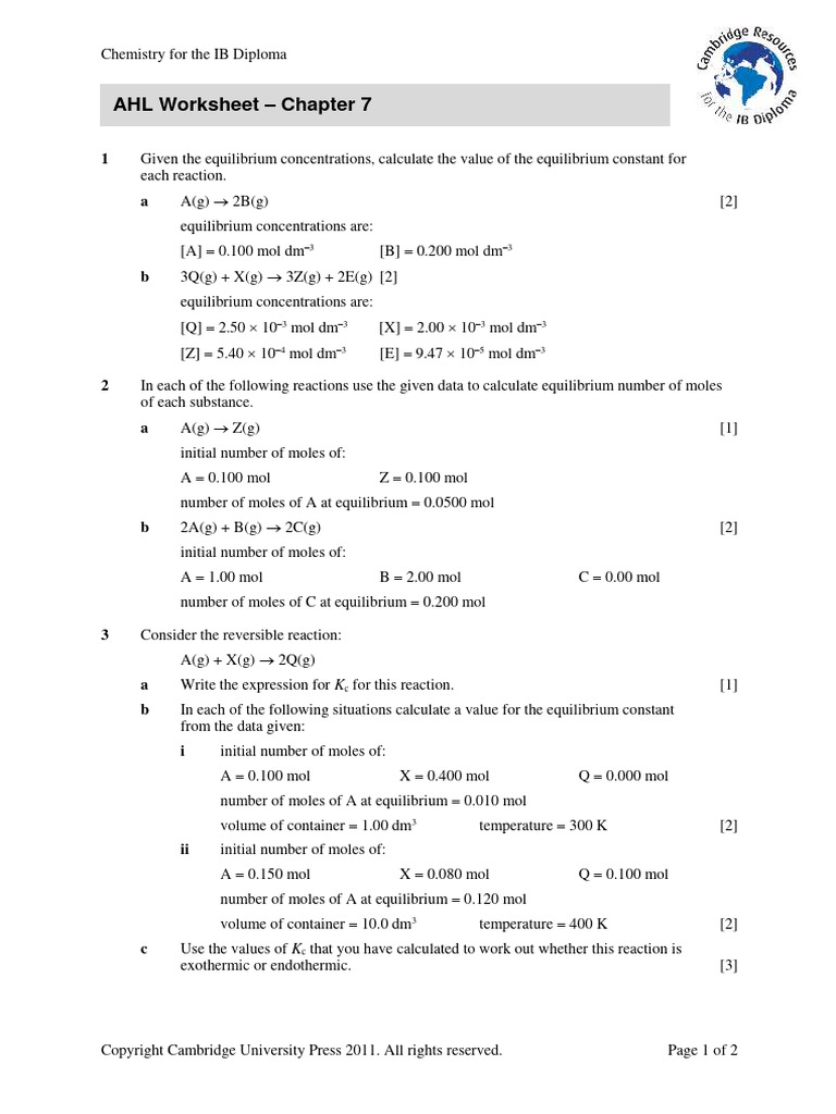 Topic7 Core Worksheet | PDF