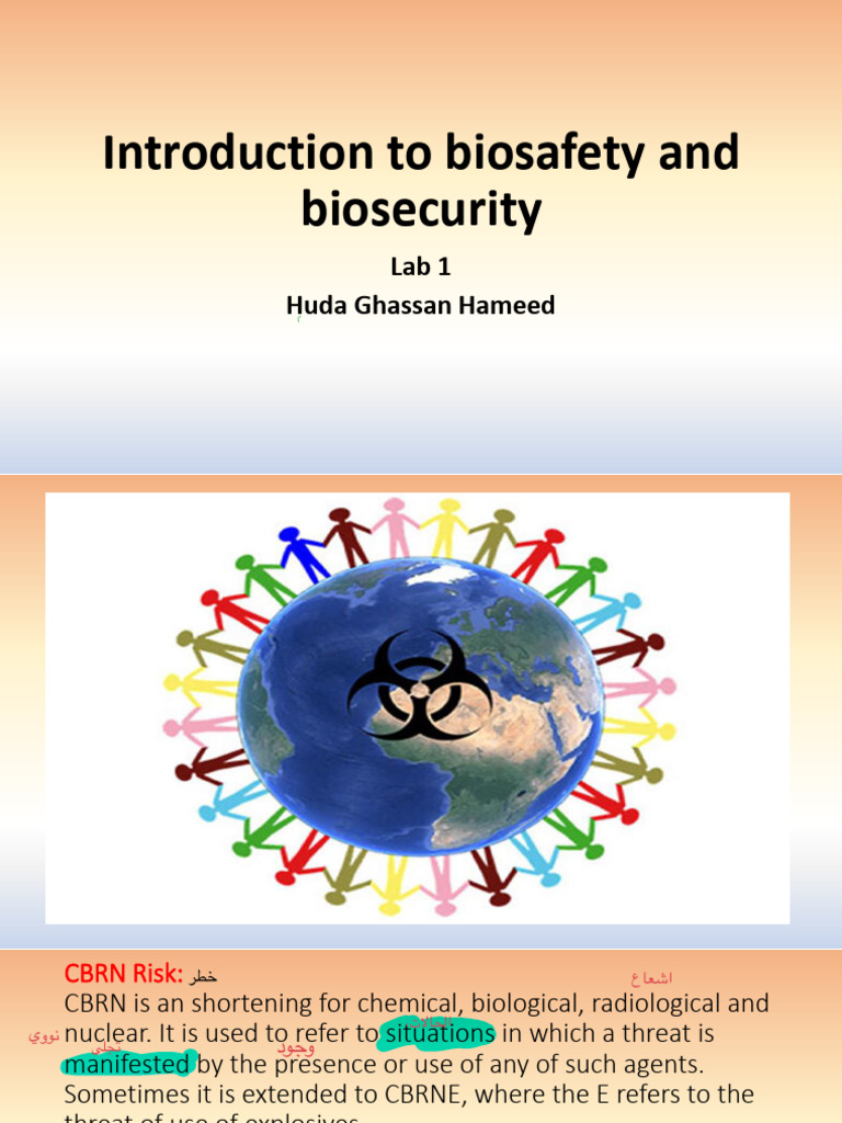 Lab 1 Introduction To Biosafety And Biosecurity Download Free Pdf