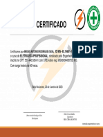 Certificado Eletrico