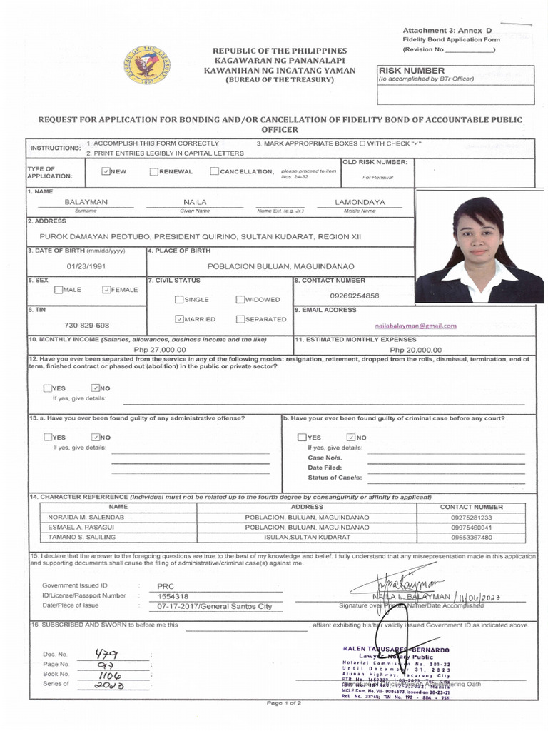 Bot Application For Balayman, Naila | PDF