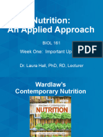 BIOL 161 - Week 1 Important Updates