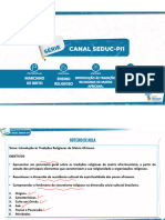 H. E. 1 Ensino Médio Manhã Ens Religioso 06 09 2021 Introd Tradições Religiosas Matriz Africana P1